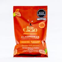 Almendras cubiertas en chocolate sin azúcar añadido x 35g.