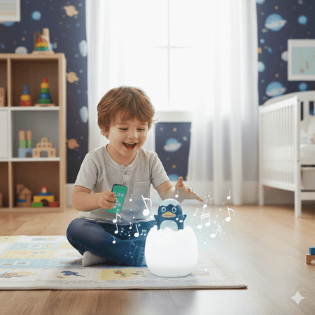 Lámpara de Dinosaurios Led Recargable 130 canciones Penguin Lámpara de dinosaurios Led Recargable 130 canciones