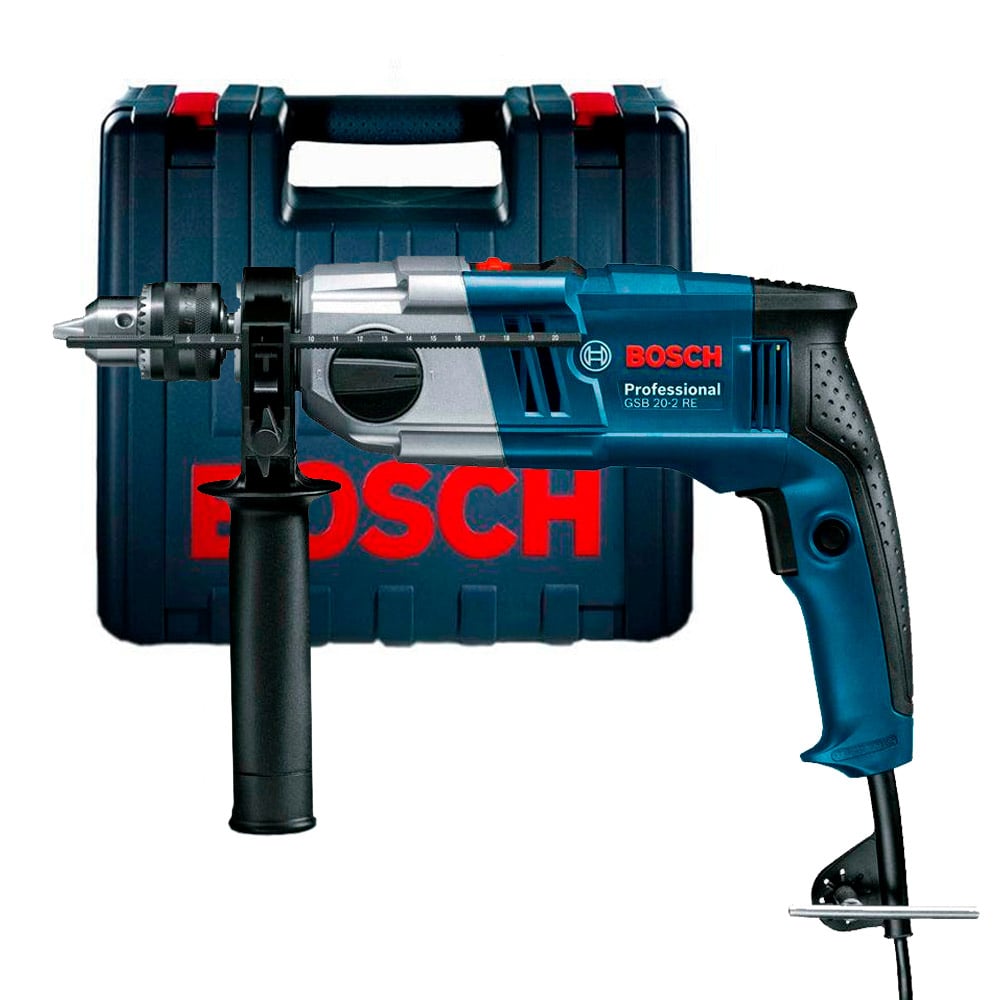 Taladro Percutor Bosch GSB 20-2 RE 870w y Maletín