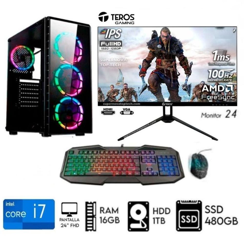 Computadora PC CORE i7 3.2Ghz  -Ram 16GB  -Disco 1TB  -SSD 480GB -Monitor 24