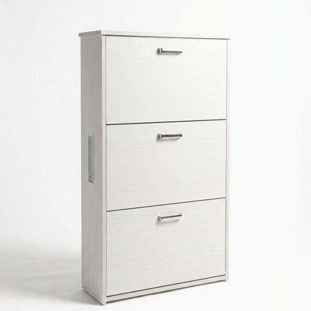 Zapatera Hilton color arena con gabinenes  3 Compartimentos en Melamine Viene Armado