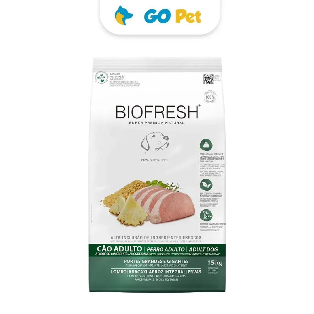 Biofresh Perro Adulto Rz. Grande y Gigante Carne de Cerdo 15 Kg
