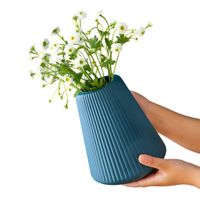 Florero Decorativo Modelo Axis Lineal Mediano Azul 293MZN11