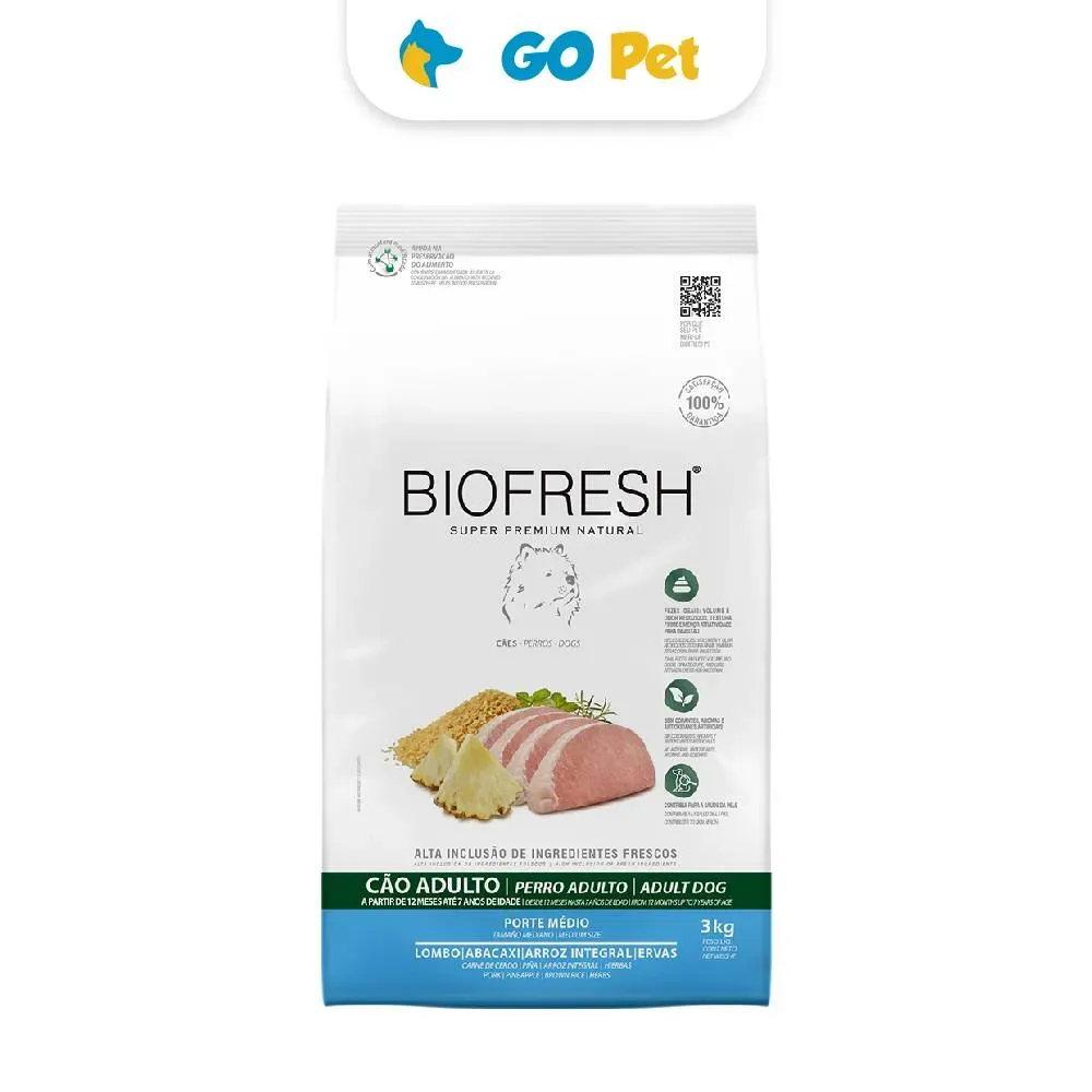 Biofresh Perro Adulto Rz. Mediana Carne de Cerdo 3 Kg
