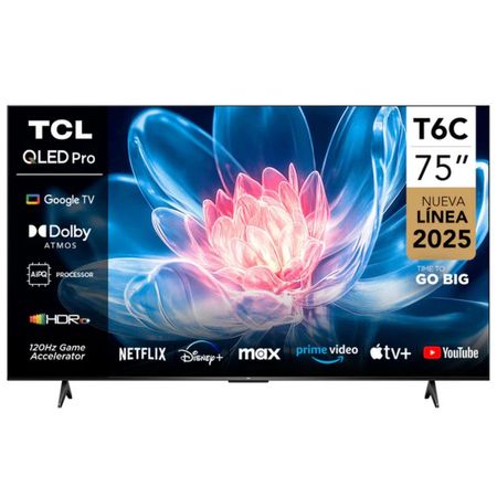 Televisor TCL QLED 75 UHD 4K Smart TV 75T6C- GOOGLE TV