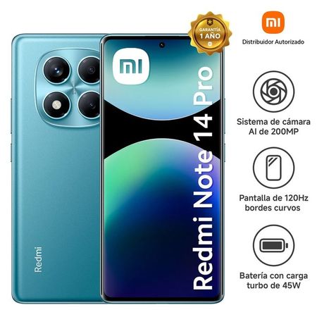 Celular Redmi Note 14 Pro 5G 8GB 256GB Ocean Negro