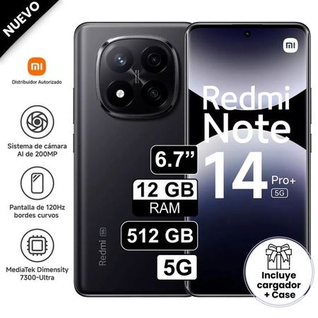 Xiaomi Redmi Note 14 Pro Plus 5G 512GB 12GB Negro Negro