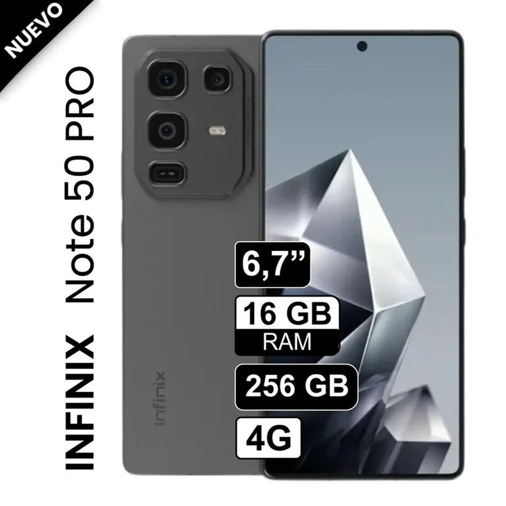 Celular INFINIX Note 50 PRO 256GB 8GB + 8GB Ram Negro