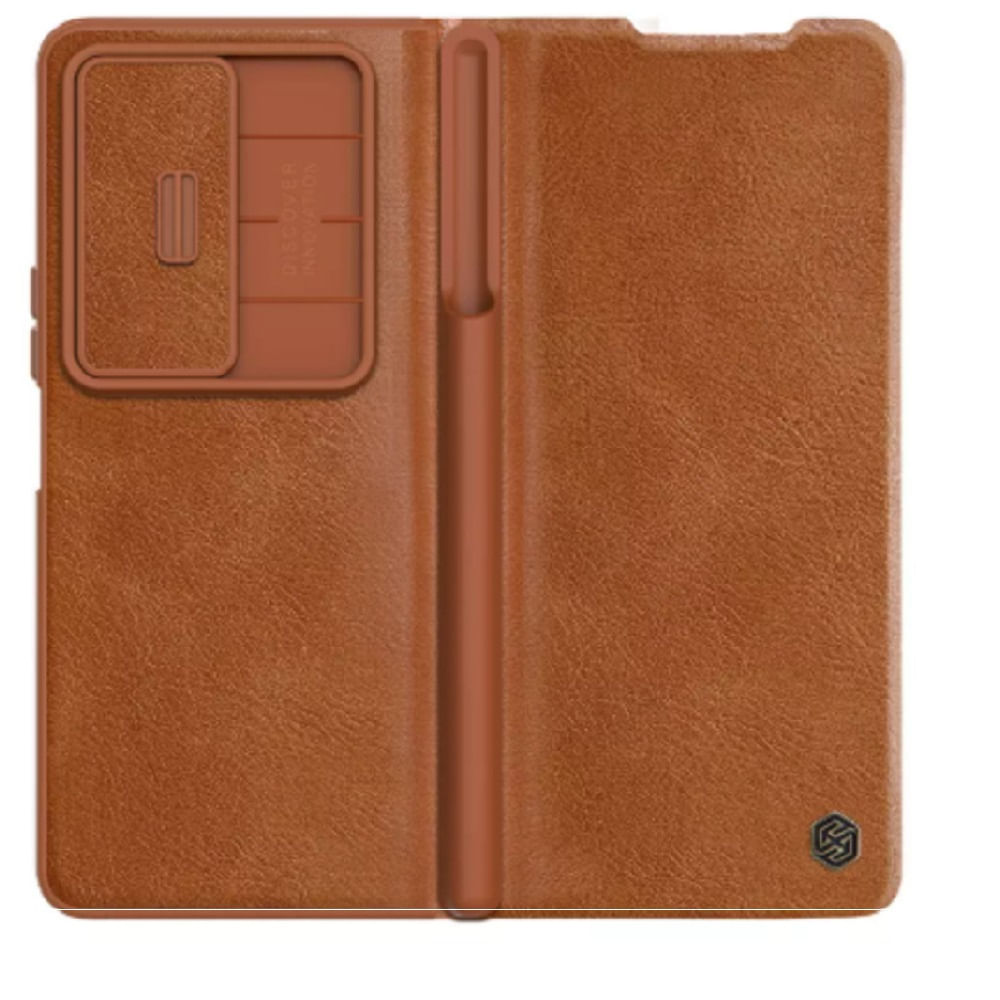 Case Qin Pro Leather para Samsung Galaxy ZFold6 - CAMEL