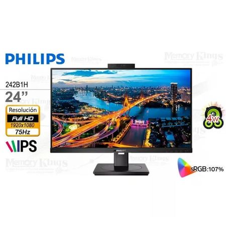 MONITOR 24 PHILIPS 242B1H iPS FHD con WebCam y Parlantes integrado