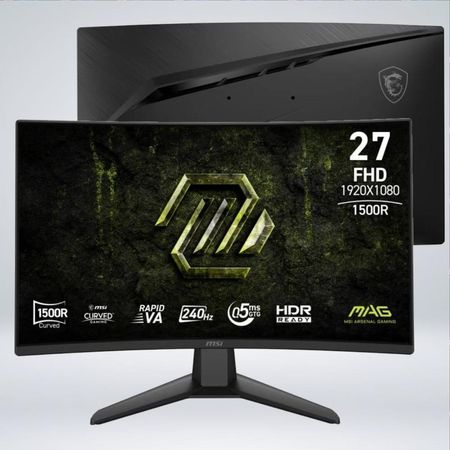 MONITOR GAMER CURVO MAG 274CF X24 FUL HD 27 PULGADAS rapid VA 240hz 0.5ms HDR 1500R AI VISION