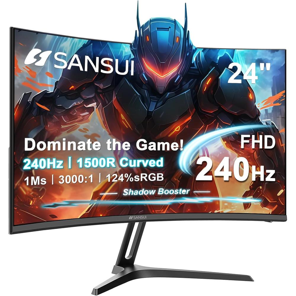 Sansui 24"" FHD 240 Hz Curvo 1500R VA 1 ms FreeSync HDR