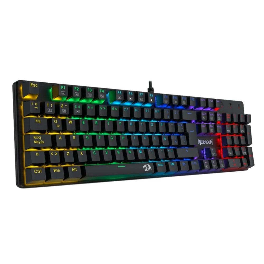 Teclado Redragon Sindri K671 Rainbow Switch Red Español - Black