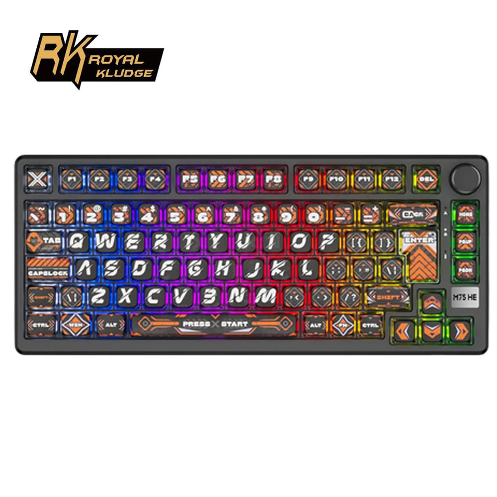 TECLADO ROYAL KLUDGE RK-M75 HE CABLEADO HEPHAESTUS-MINT MAGNETIC SWITCH