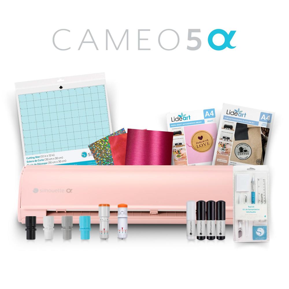 Combo Full Silhouette Cameo 5 Alpha Rosa y Cuchillas
