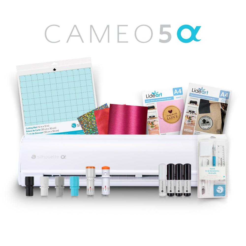 Combo Full Silhouette Cameo 5 Alpha Blanco y Cuchillas