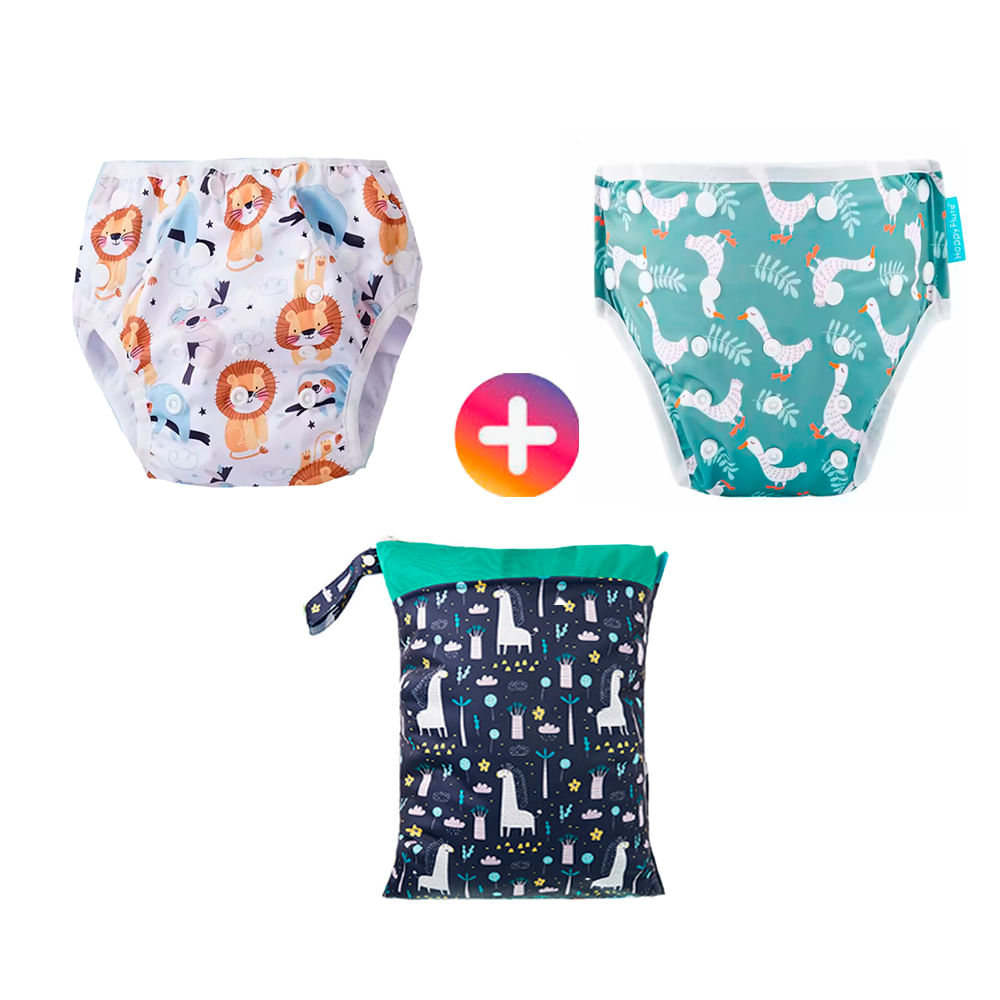 Pañal de Natación para Piscina Pack x 2 Unidades + Bolsa Impermeable SMT11