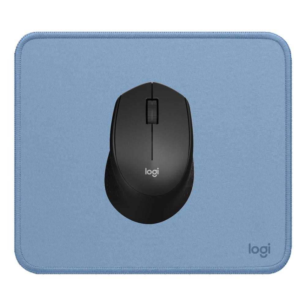 COMBO LOGITECH MOUSE M280 NEGRO Y PAD MOUSE 200X230 AZUL