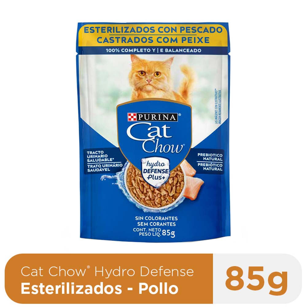 Alimento Húmedo para Gato CAT CHOW Esterilizado Sabor Pescado Pouch 85g