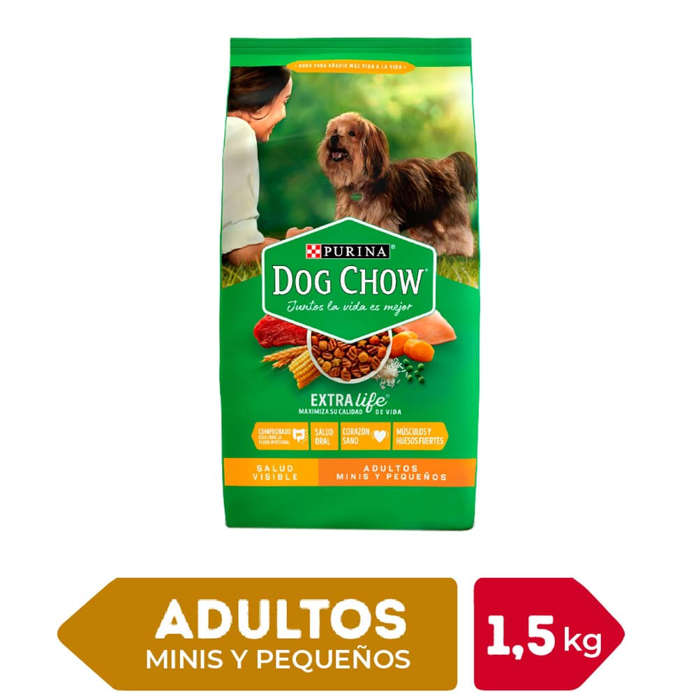 Alimento para Perros Adultos Tamaño Pequeño / Mini Bolsa 1.5 Kg