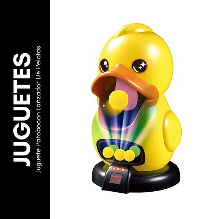 Juguete Patobocón Lanzador De Pelotas Amarillo