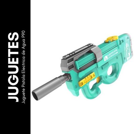 Juguete Pistola Electrica de Agua P90 Cian