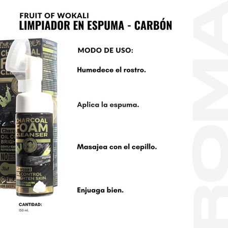 LIMPIADOR EN ESPUMA CARBÓN 150ML WOKALI