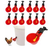 BEBEDERO AUTOMÁTICO PARA AVES DE CORRAL CODORNIZ PACK 12 UND
