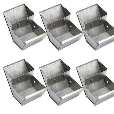 PACK X6 COMEDERO METALICO PARA CUYES CONEJO 10CM