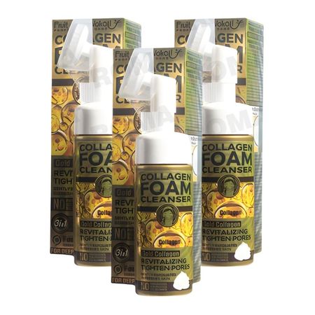 PACK 3 LIMPIADOR EN ESPUMA COLÁGENO 150ML WOKALI