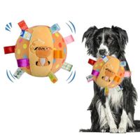 Hermosa Pelota Para Mascota De Felpa Bordada Con Sonido