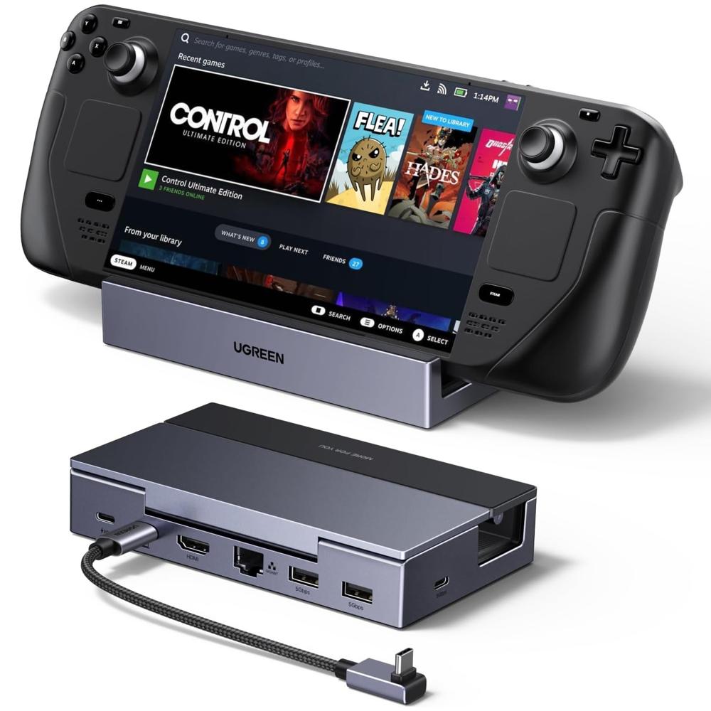 Docking Station 6 en1 Steam Deck UGREEN 4K 120Hz 100W PD Gamer CM800 - 75126
