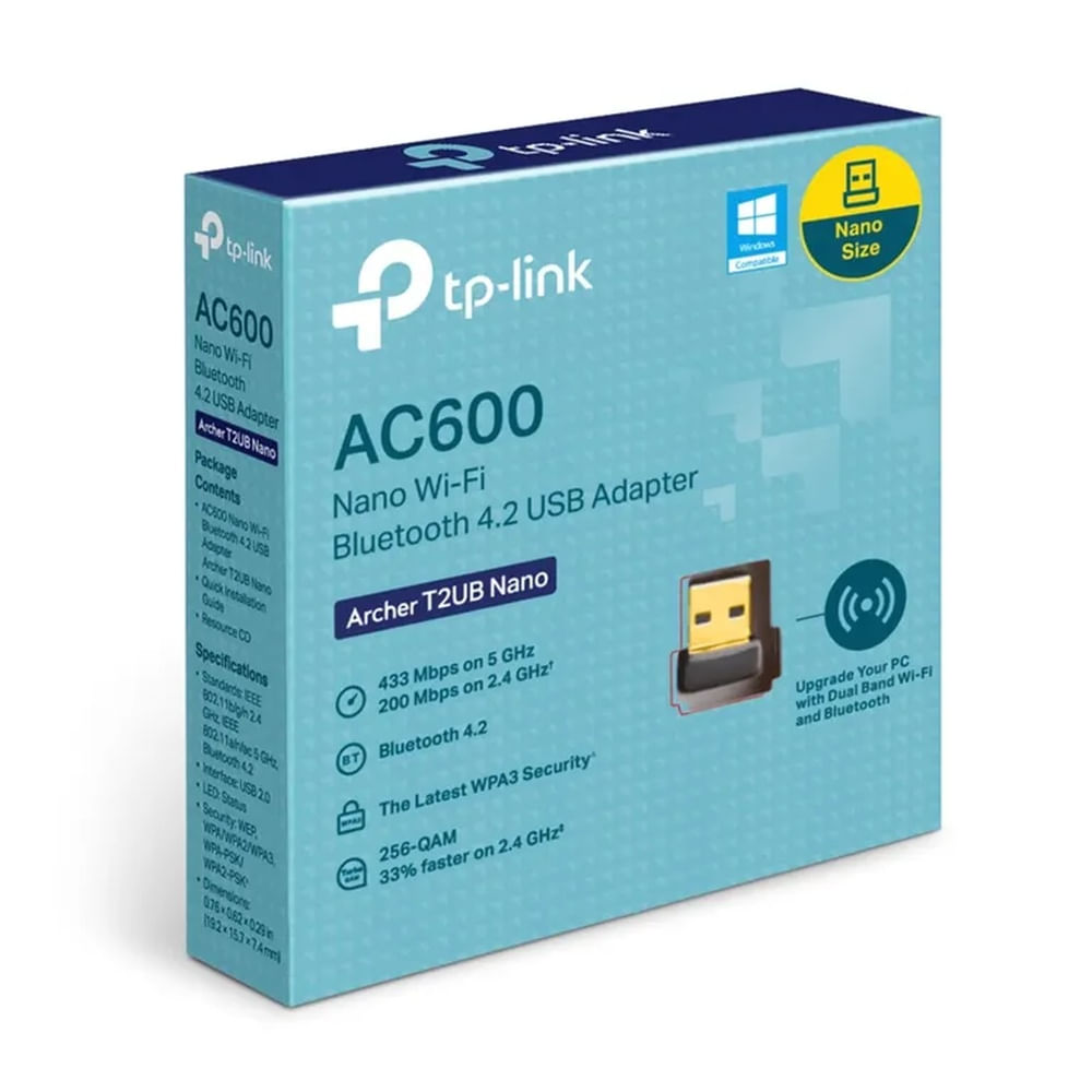 Archer T2UB Nano AC600 Nano Wi-Fi Bluetooth TP-LINK