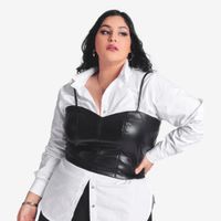 Corset de cuero Leonor