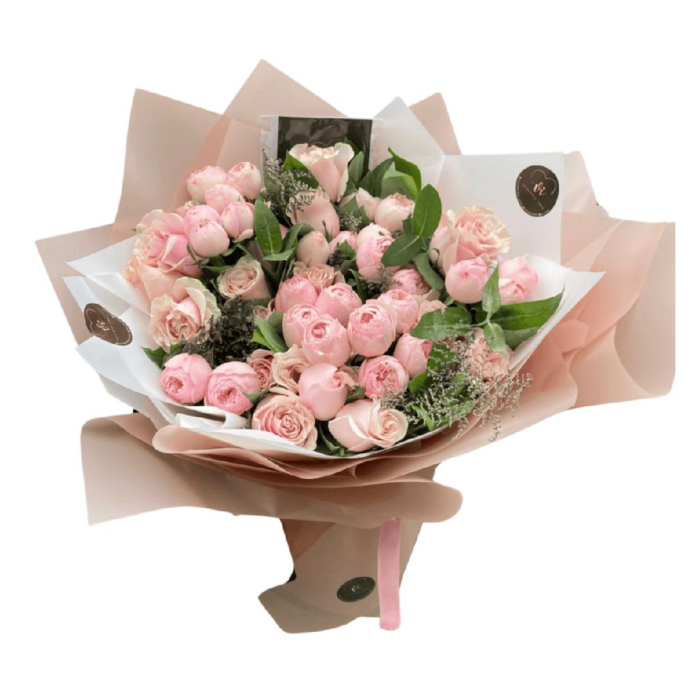 Ramo Almendra - Rosas inglesas rosadas