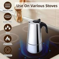 Cafetera Moka italiana en acero 450 ml  9 tazas