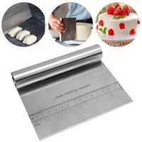 Cortador De Masa De Acero Inoxidable 15cm Con Regla Muy Util
