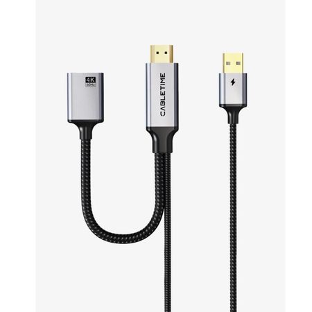 Cable HDMI 2.0 to Displayport 1.2 Hembra 4K 60Hz HDR y HDCP 2.2 USB Cabletime CP51B - CT-HMDF4K-AG