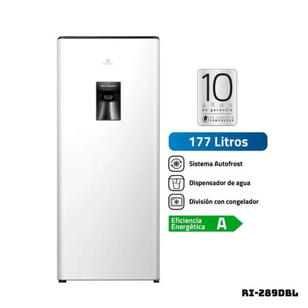 REFRIGERADORA INDURAMA 177 L CON DISP DE AGUA BLANCA - RI-289DBL