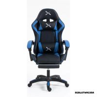 SILLA GAMER LYZOR CON POSAPIES AZUL - SGTWN135A