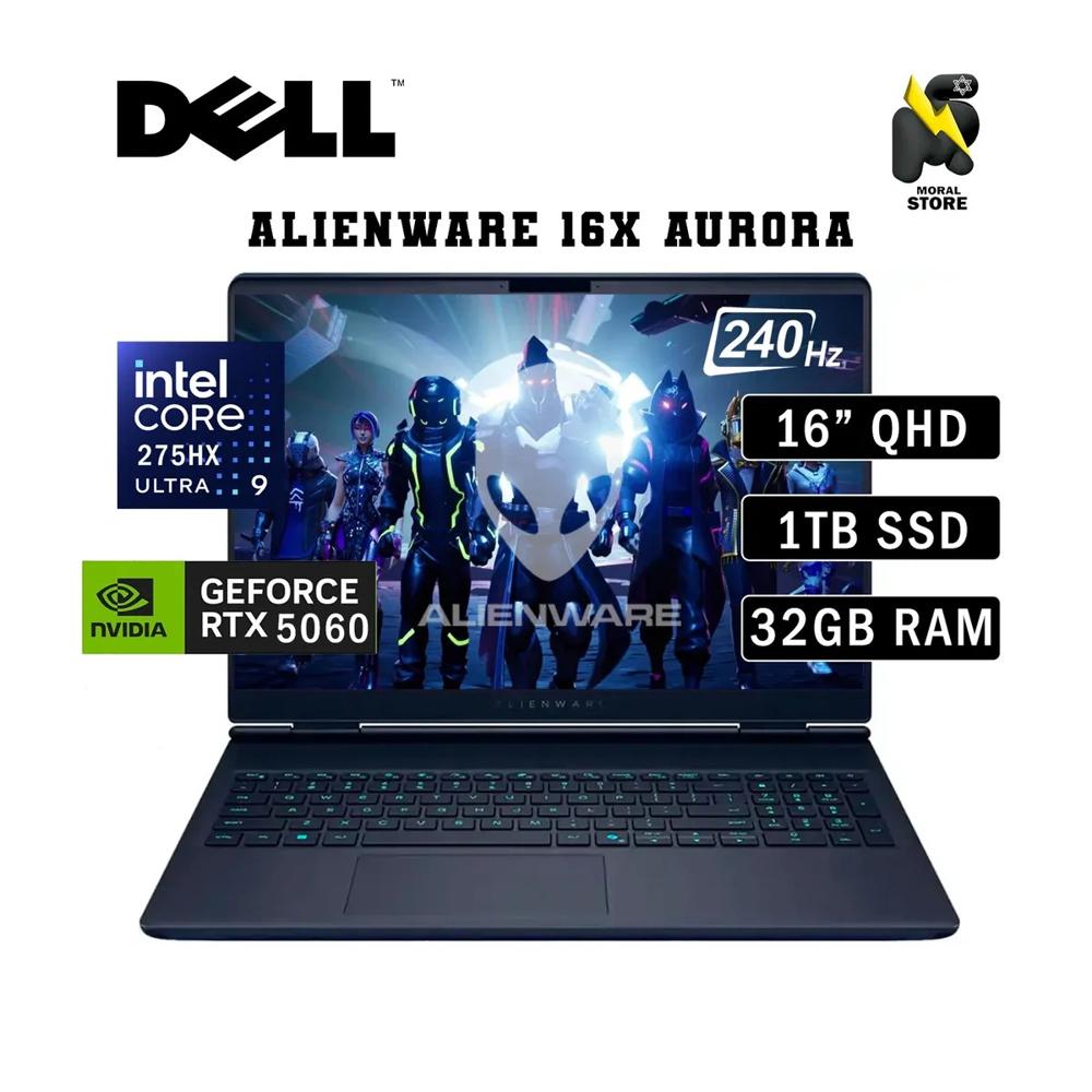 DELL ALIENWARE 16X AURORA INTEL CORE ULTRA 9 -275HX DISCO 1TB SSD 32 GB RAM RTX 5060 16 QHD