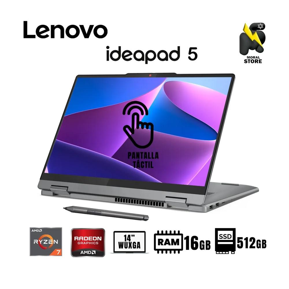 LAPTOP LENOVO IDEAPAD 5 2 EN 1 14AHP9  AMD RYZEN 7 8845HS  16 GB RAM  512GB SSD 14 WUXGA TÁCTIL