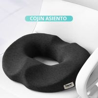 Cojín Asiento tipo Dona para Coxis Hemorroides Ciática y Embarazo Color Negro