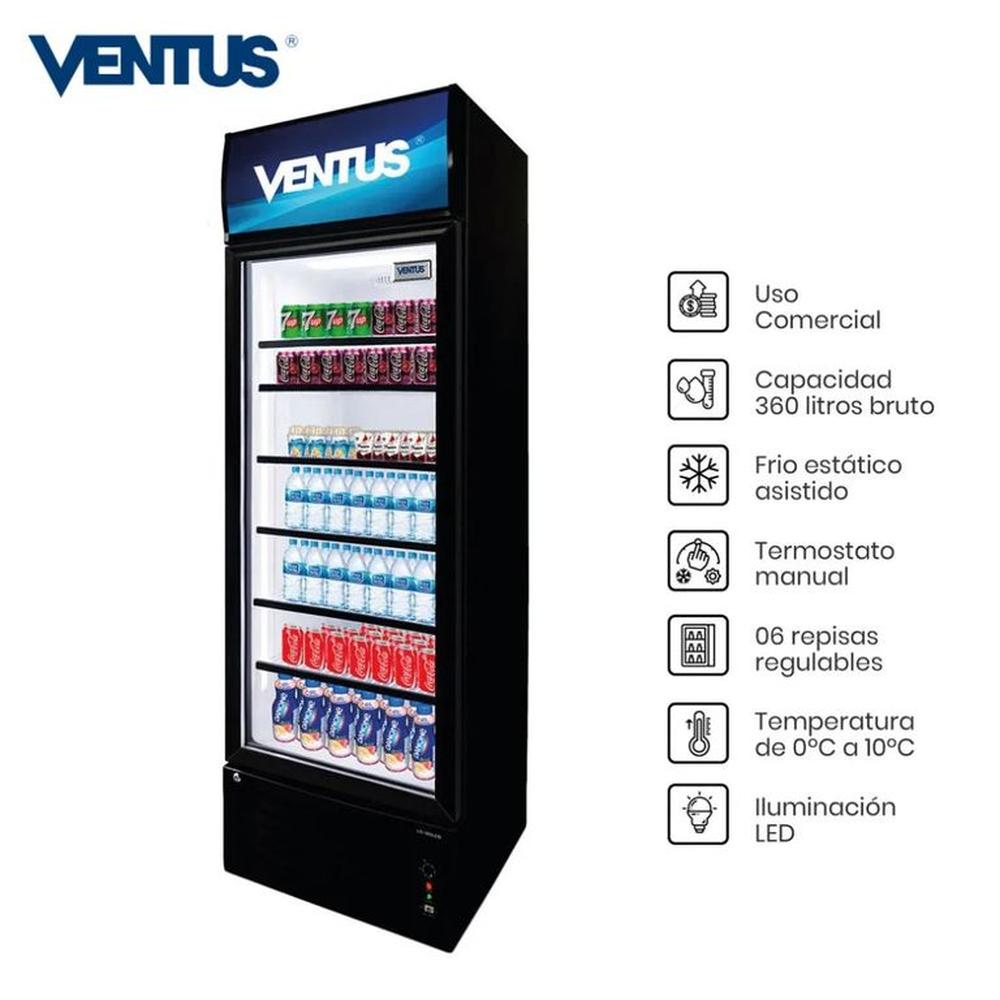 Visicooler Ventus Vertical 360Lt LG-360 LED - Negro
