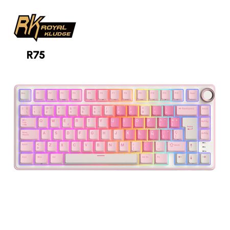 TECLADO ROYAL KLUDGE RK-R75 CABLEADO PINK MELODY-CREAMY