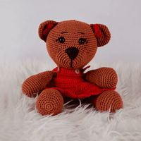 Amigurumi Osita con Vestido Rojo - Peluches