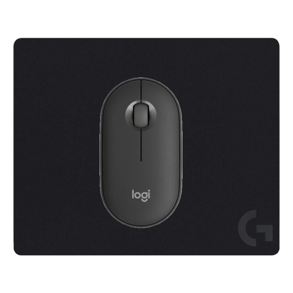 COMBO LOGITECH MOUSE M350S NEGRO Y PAD MOUSE G240 NEGRO