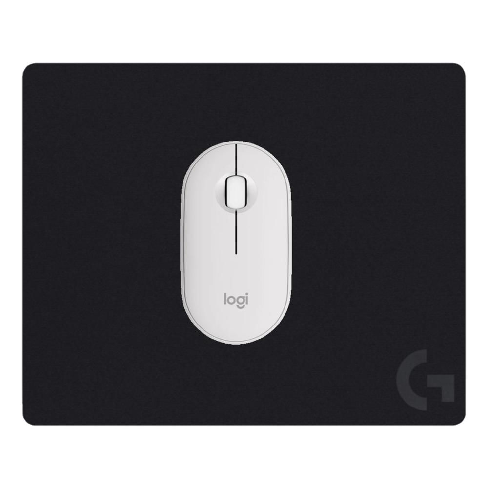 COMBO LOGITECH MOUSE M350S BLANCO Y PAD MOUSE G240 NEGRO
