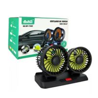 VENTILADOR PARA MOTO O AUTO 2 CABEZAS ENTRADA USB Negro