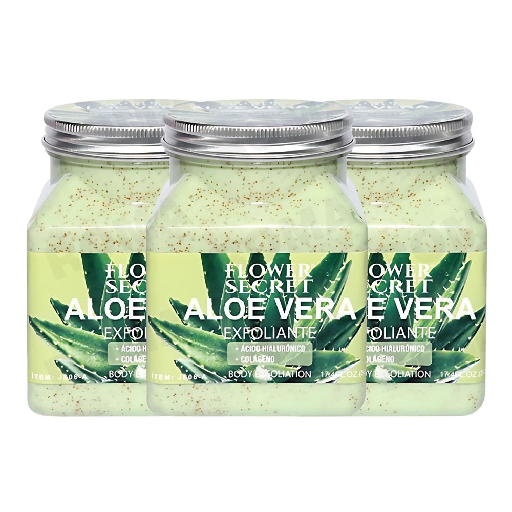 PACK 3 CREMA EXFOLIANTE ALOE VERA FLOWER SECRET 1500ML